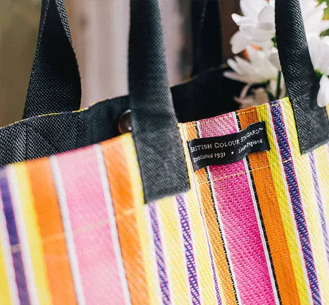 Woven Market Shopper in Neyron Rose, Sage & Primrose Yellow British Colour Standard North America