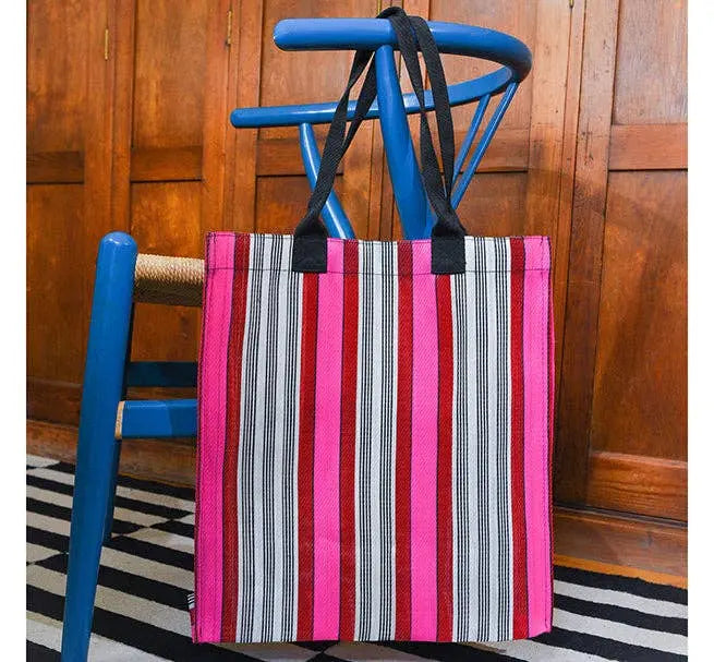 Woven Market Shopper in Neyron, Guardsman, Pearl British Colour Standard North America
