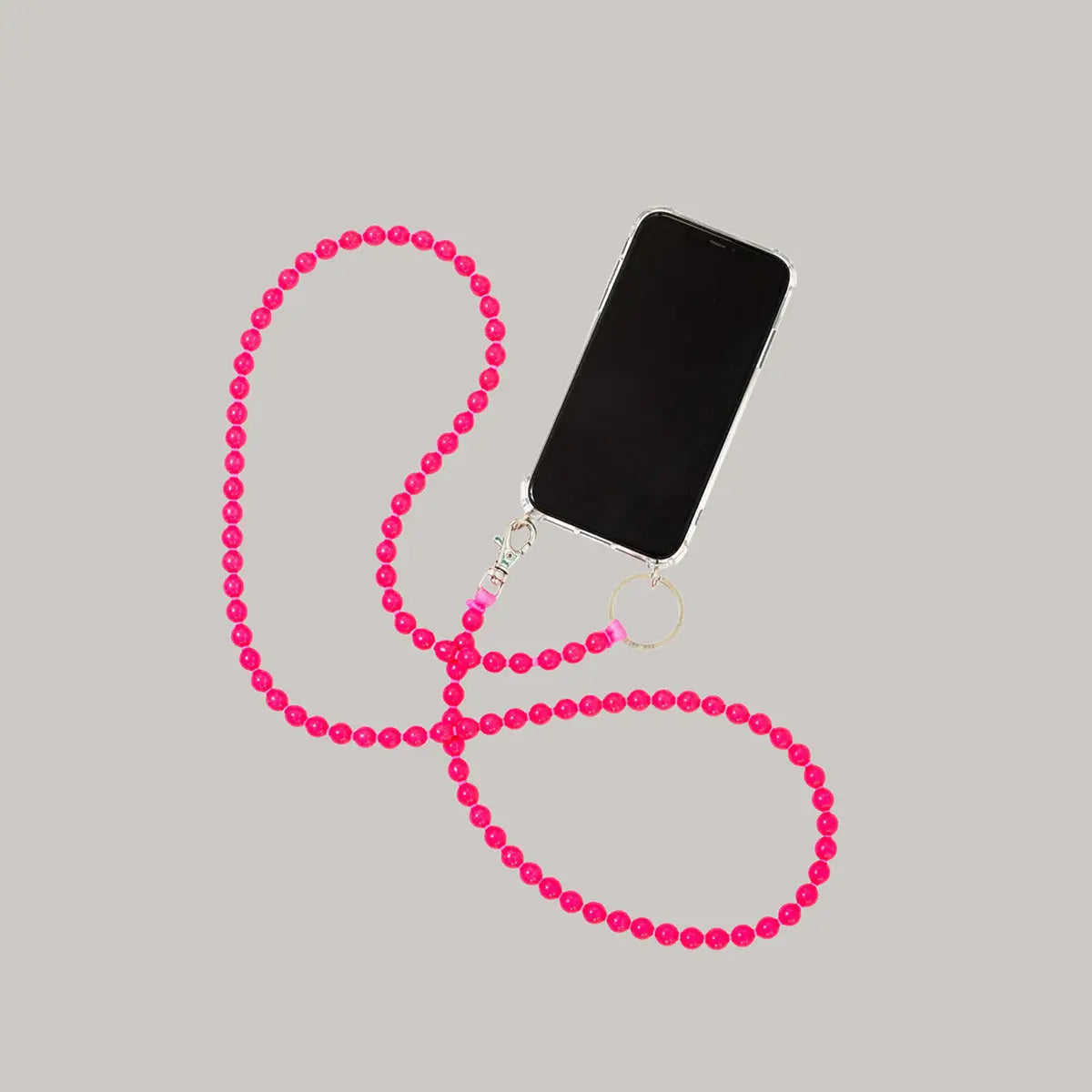 Round Wooden Bead Phone Holder