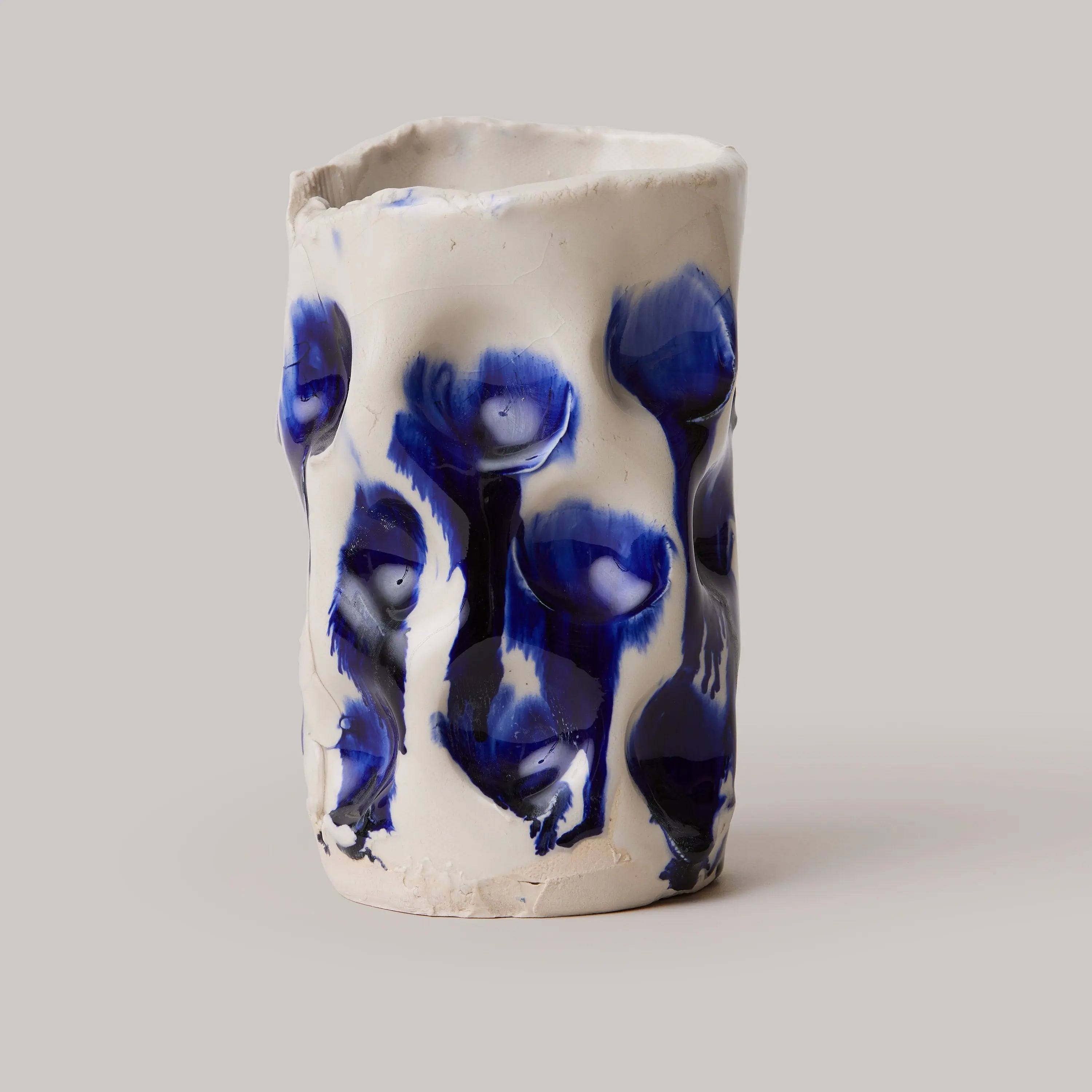 Cobalt Organic Vase Bruno Grizzo