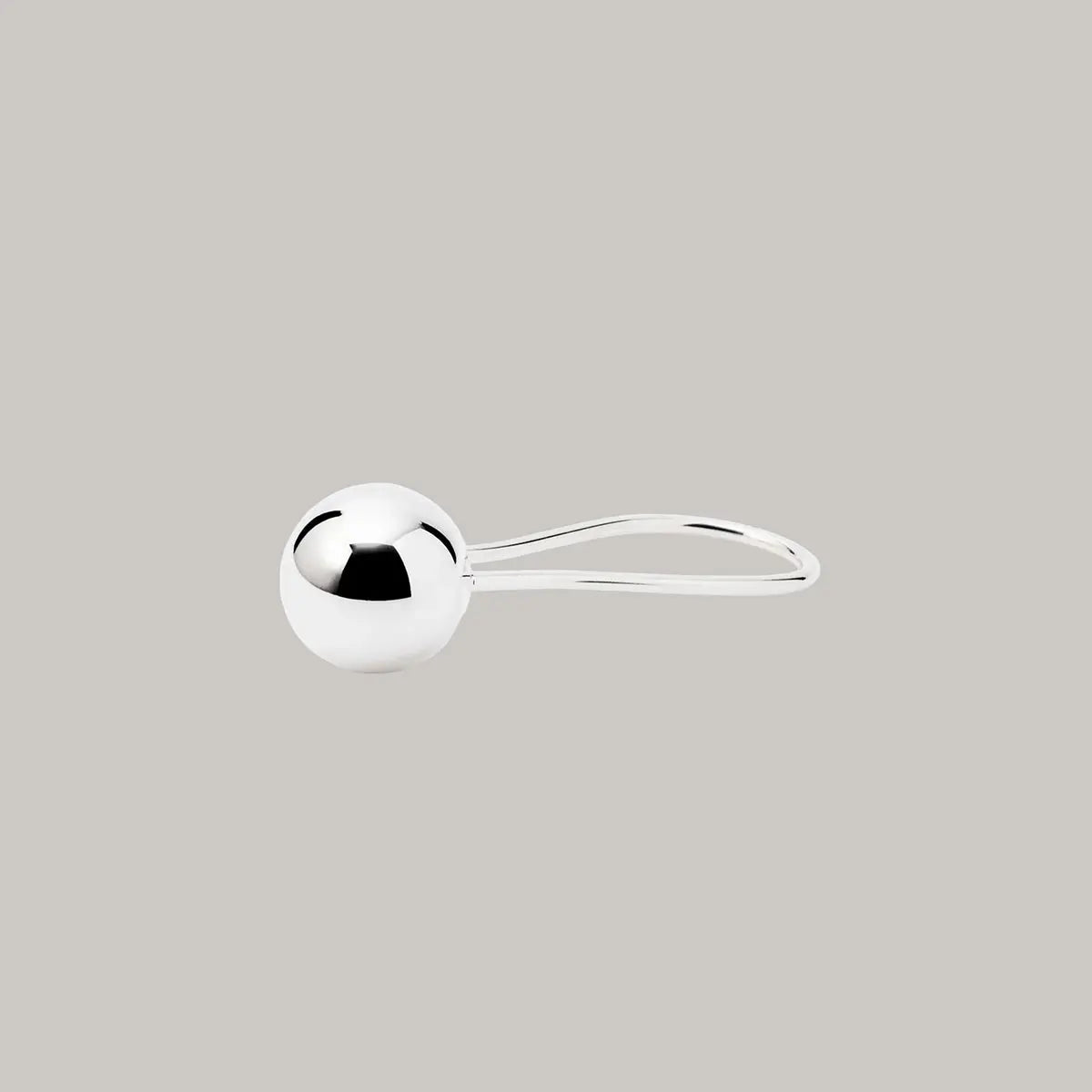 Silver Elongated Harmony Ball Rattle Areaware