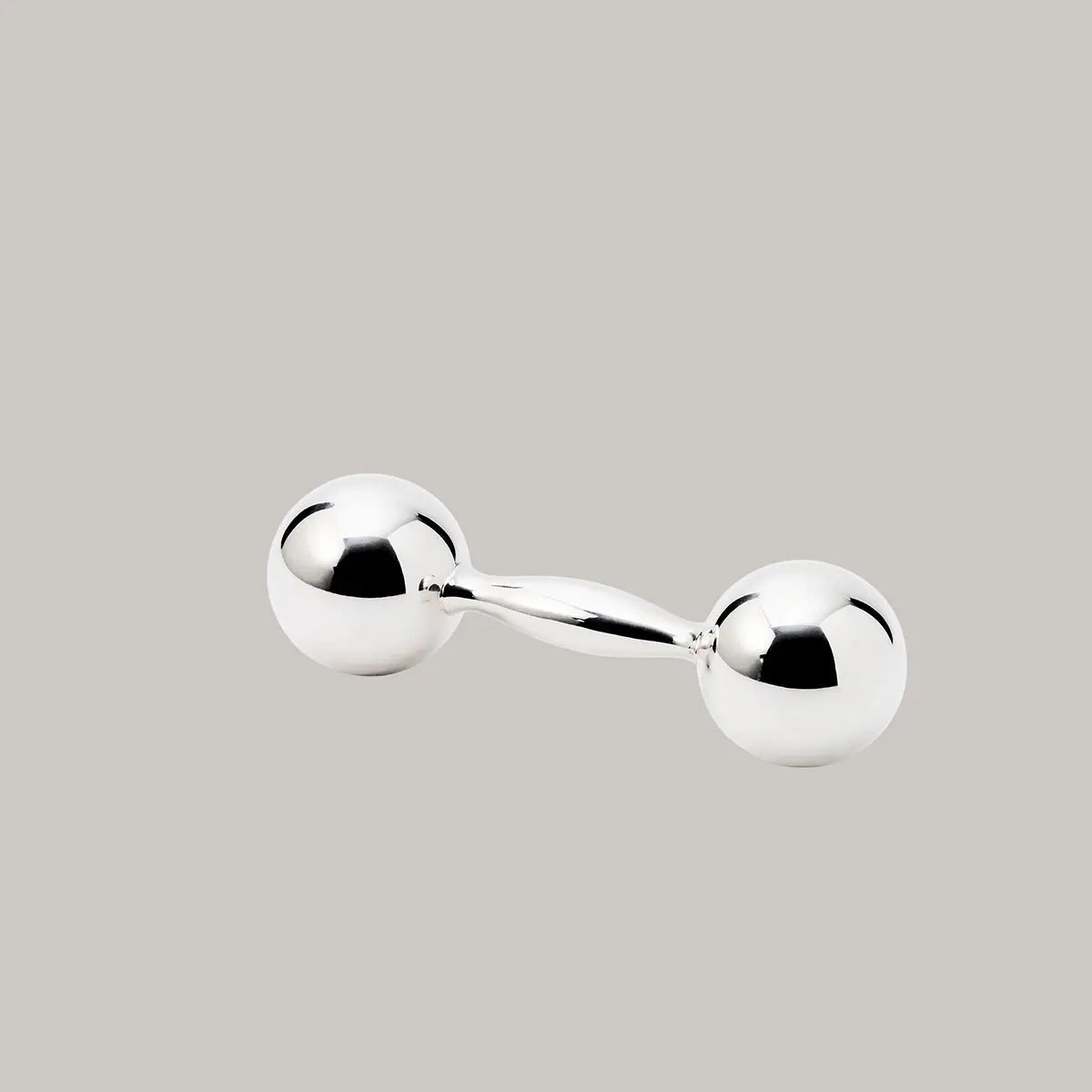 Silver Elongated Harmony Ball Rattle Areaware