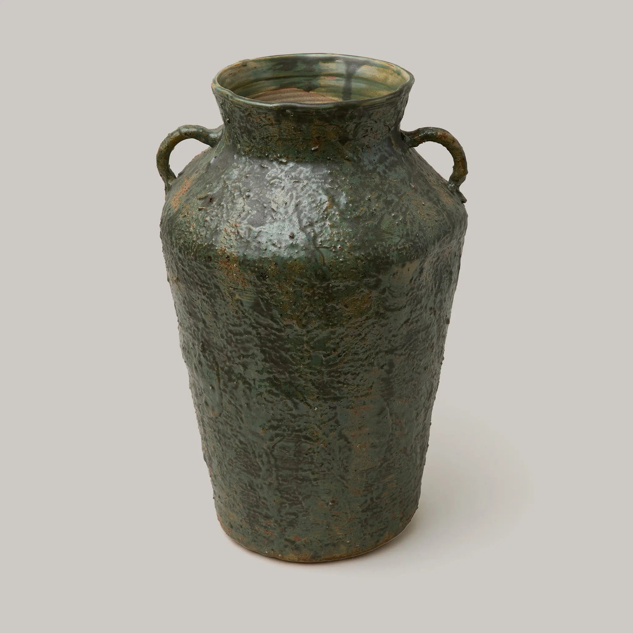 Tall Green Glaze Double Handle Pot JDZ
