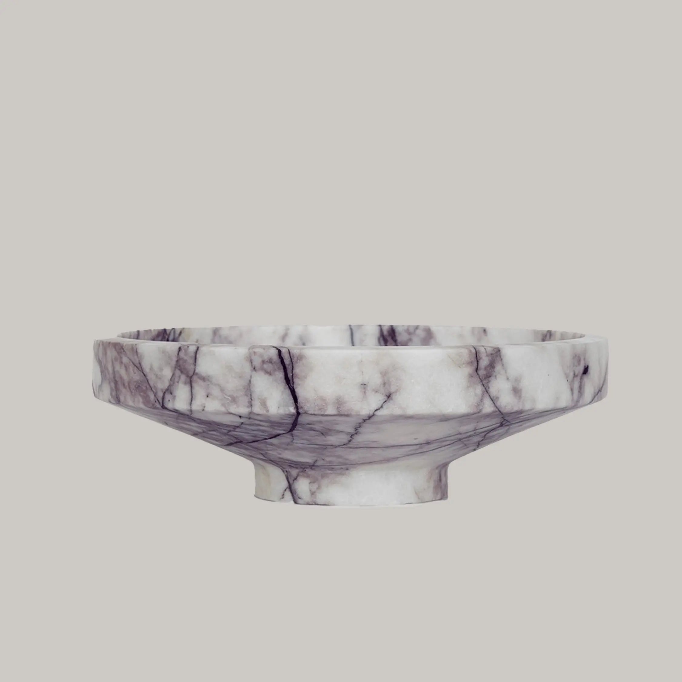 White Lilac Marble Vessel Kiwano Concept