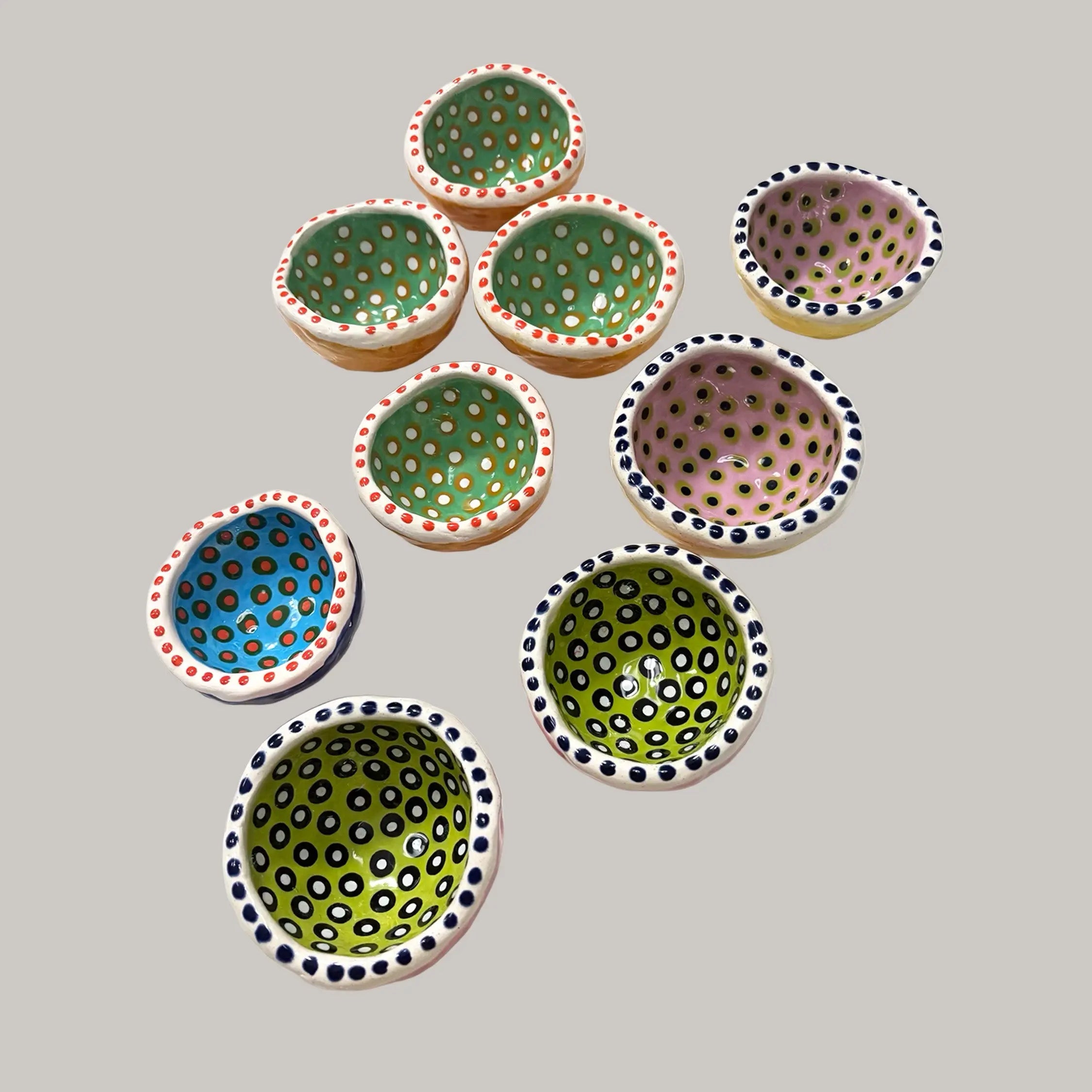 Hand Painted Little Pinch Bowls Kathe Stoepel