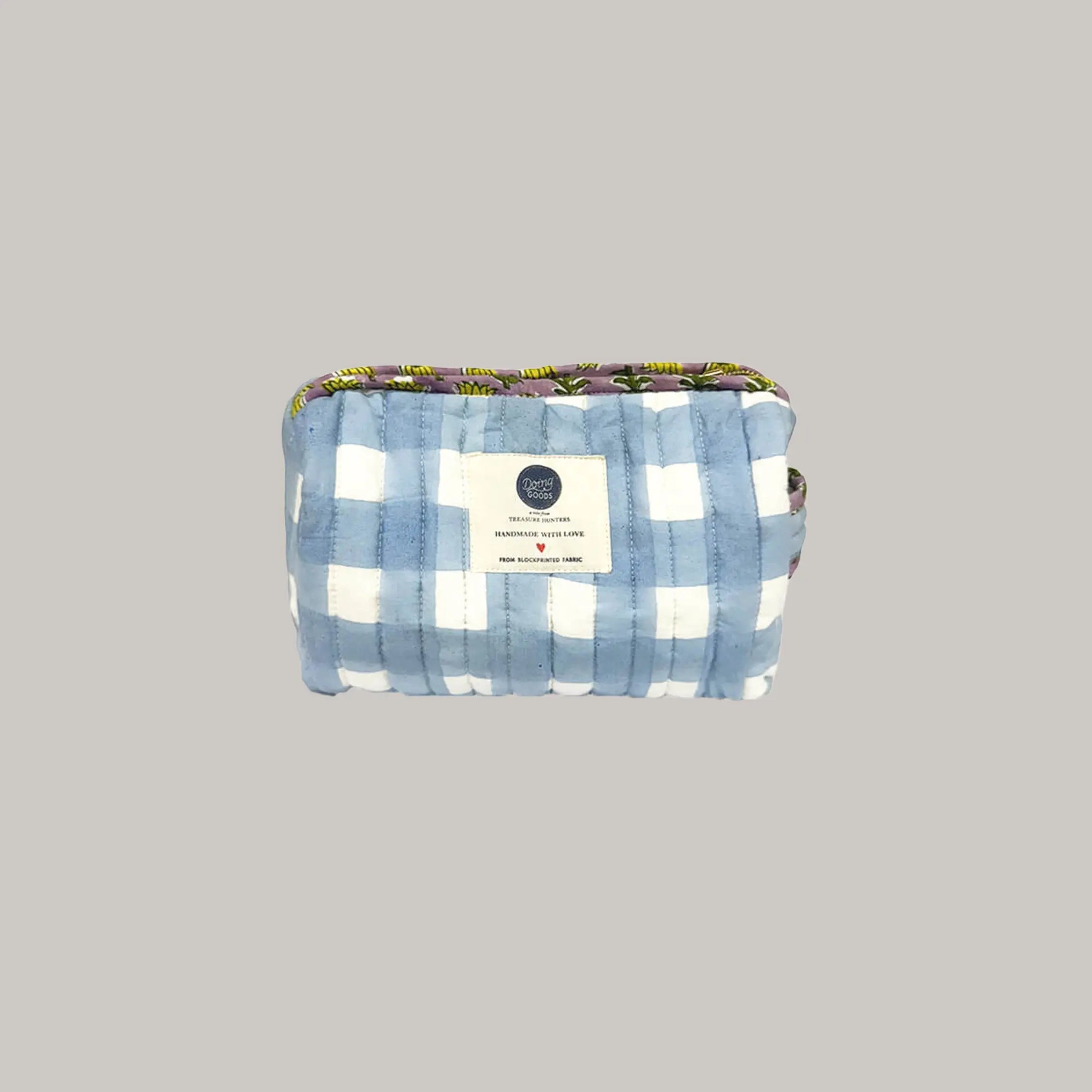 Nova Make-Up Bag - Pink & Tan