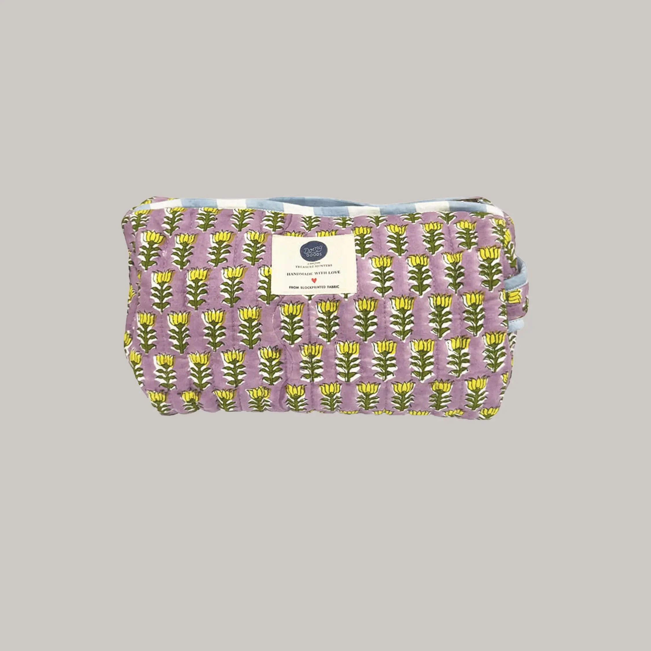 Nova Make-Up Bag - Pink & Tan