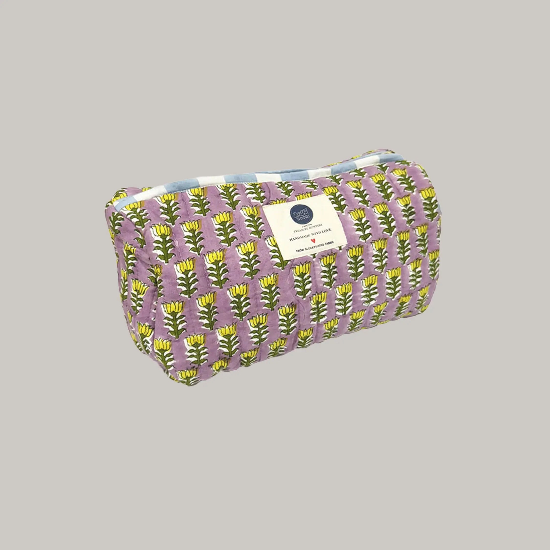 Nova Make-Up Bag - Pink & Tan