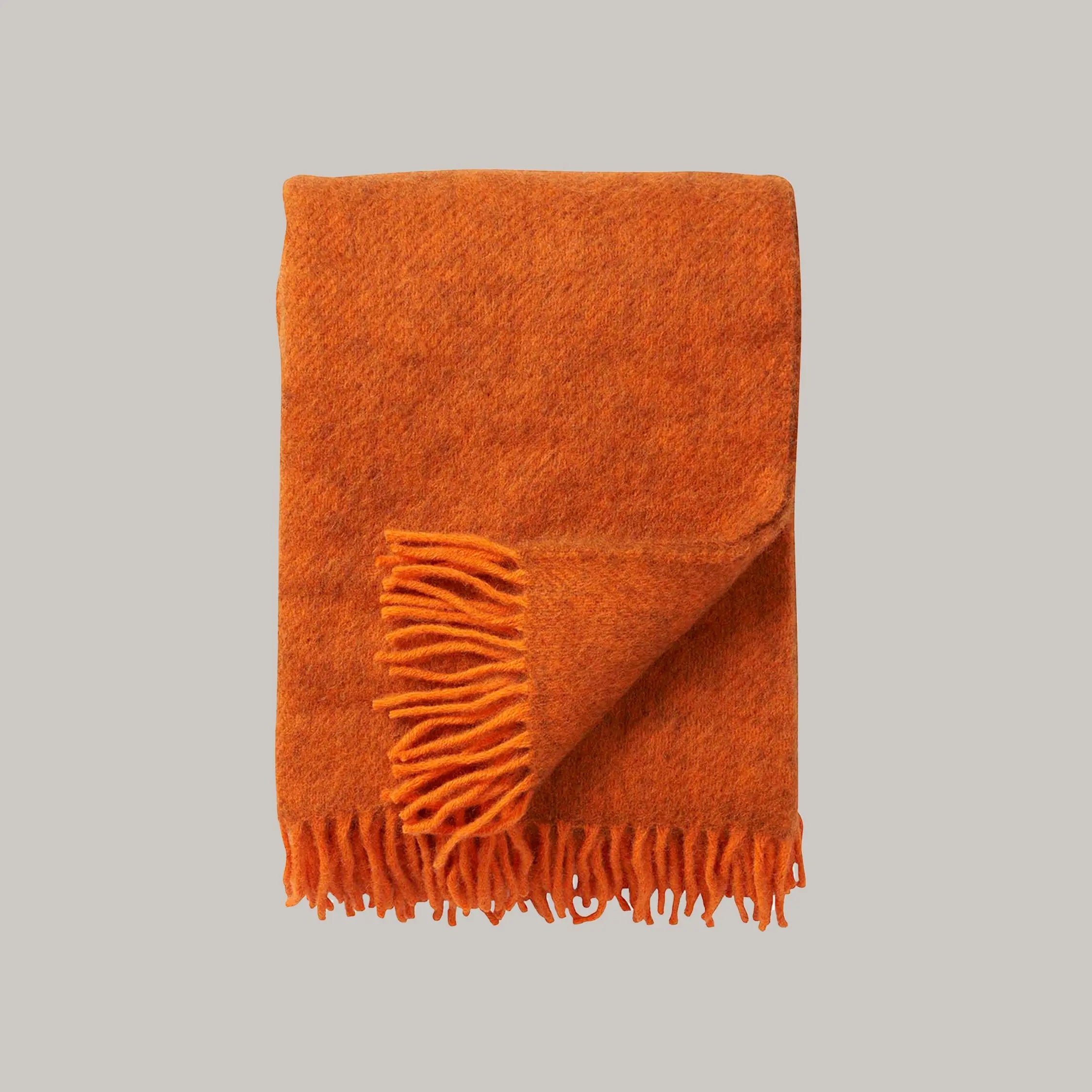 Soft Gotland Wool Throw - Pink & Tan
