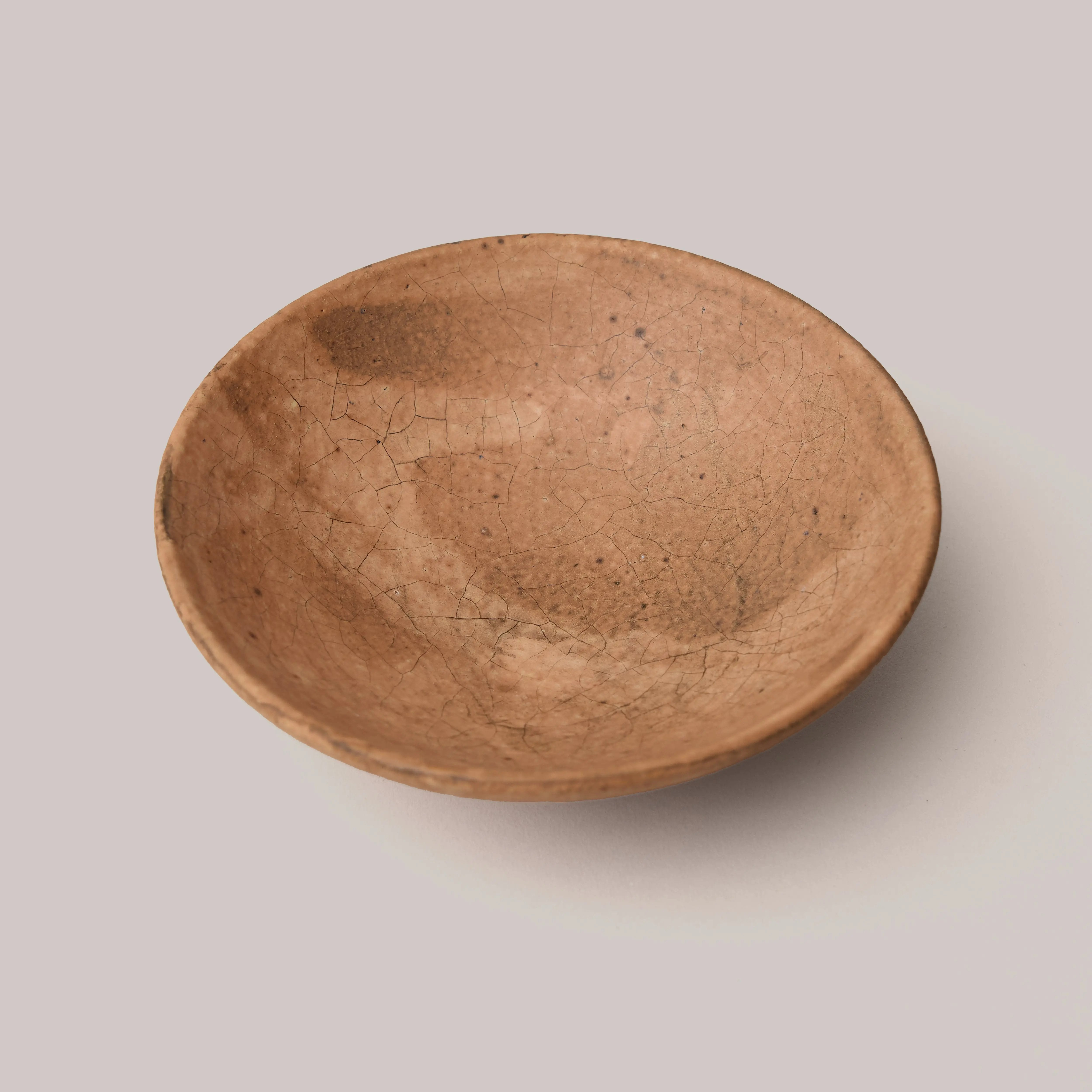 Kikuchi Toru Pink Glaze Bowl - Pink & Tan