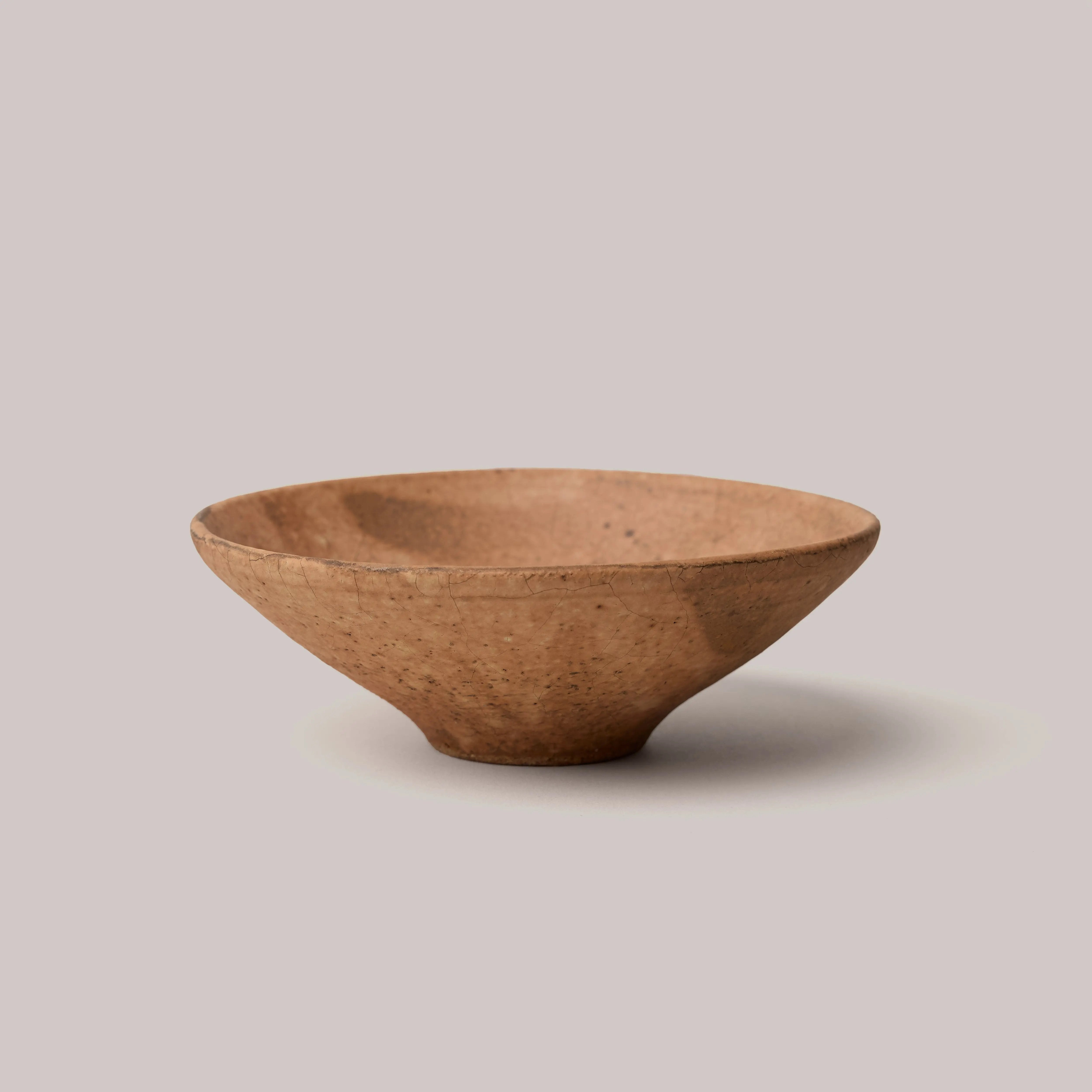 Kikuchi Toru Pink Glaze Bowl - Pink & Tan