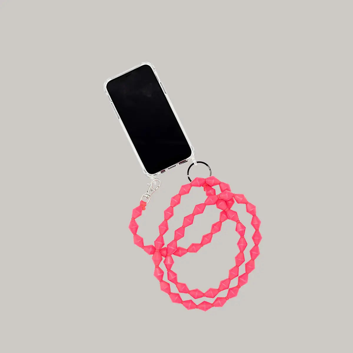 Zig Zag Wooden Bead Phone Holder
