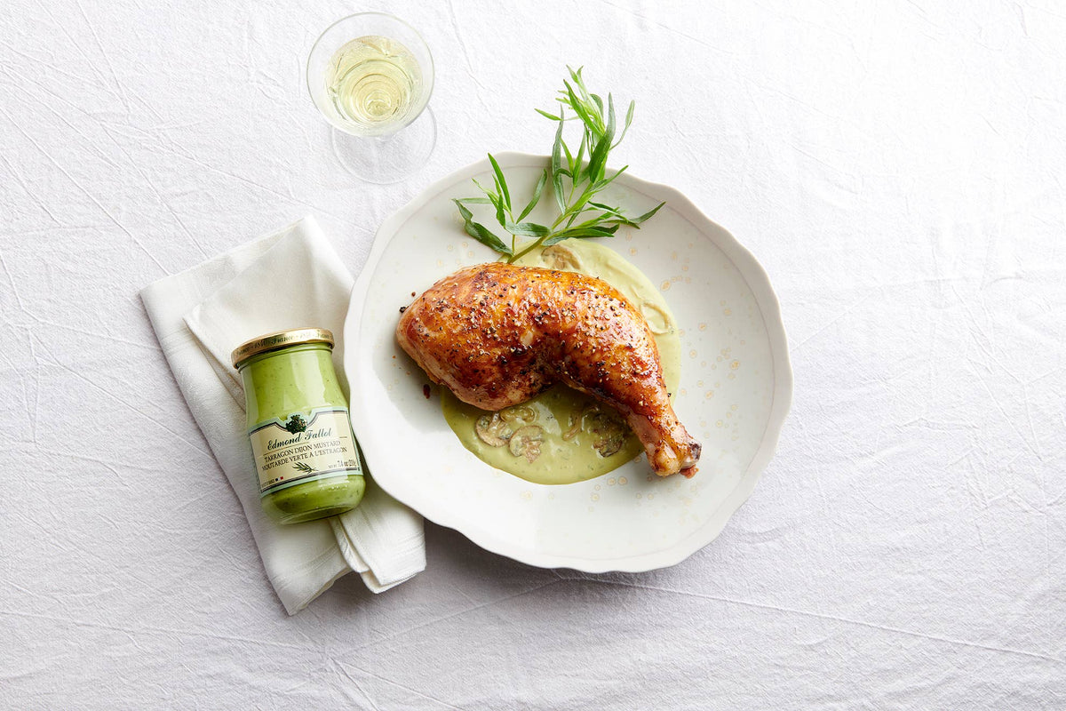 Edmond Fallot Green Tarragon Mustard - Pink & Tan