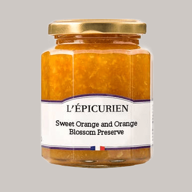 L'Epicurien Sweet Orange Jam with Orange Blossoms - Pink & Tan