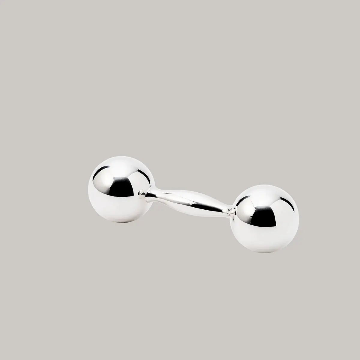 Silver Elongated Harmony Ball Rattle Areaware