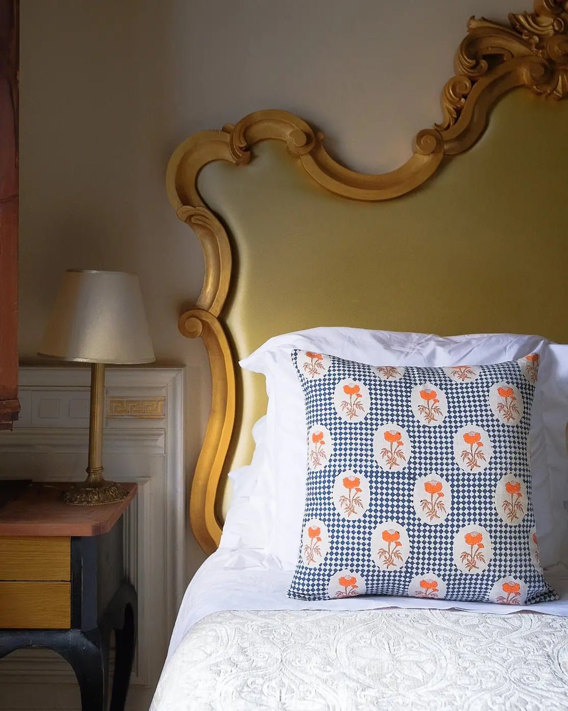 Zara Cushion - Pink & Tan