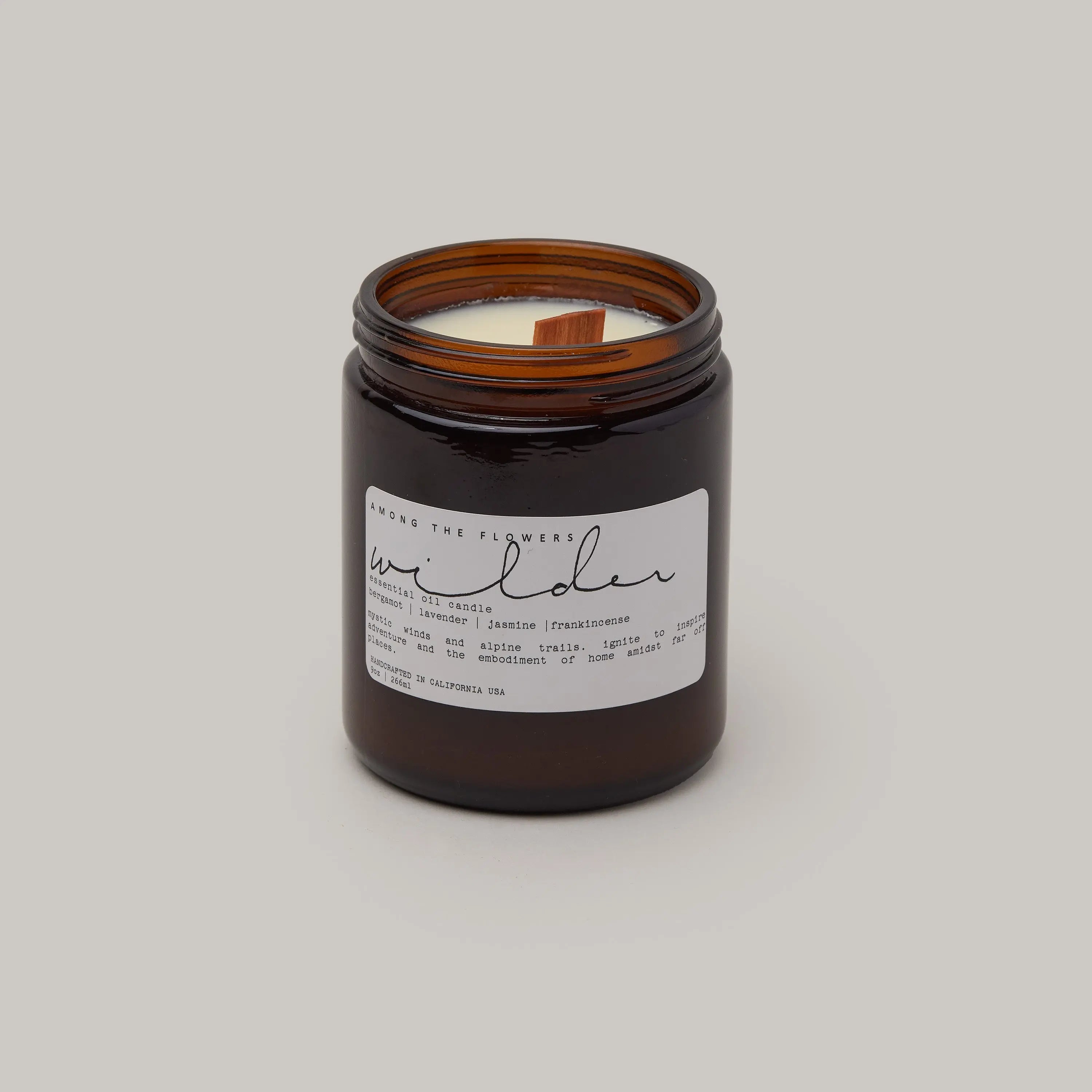 Essential Oil Soy Wax Candles Among the Flowers