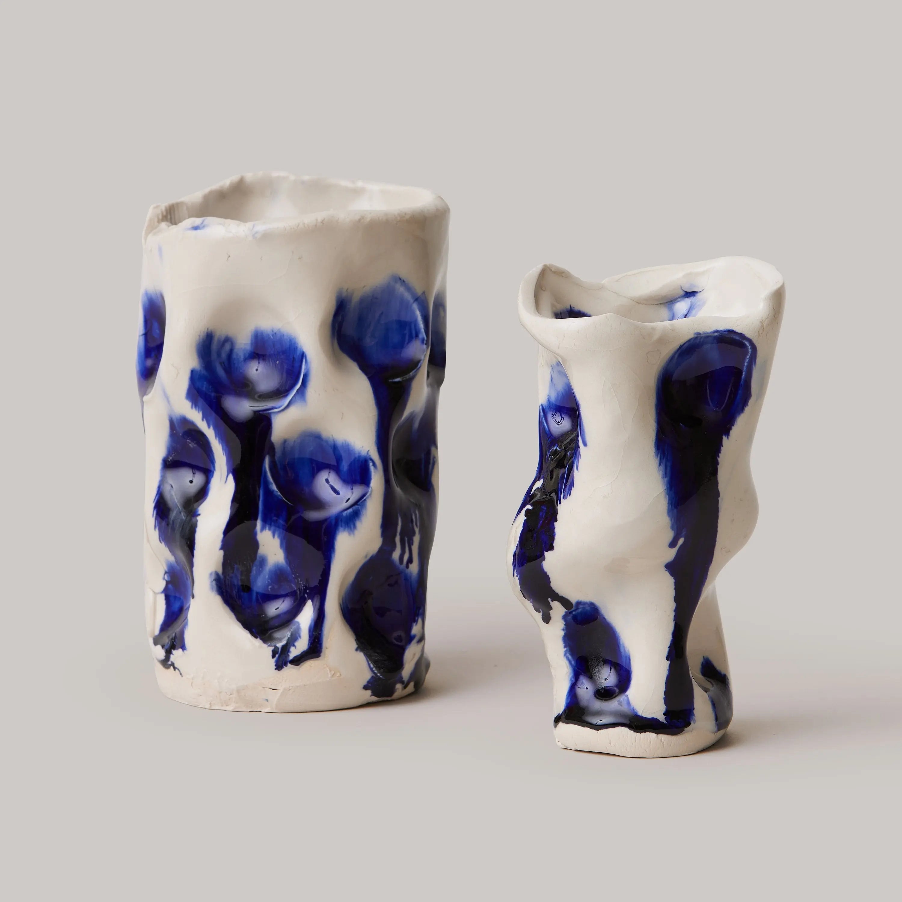 Cobalt Organic Vase Bruno Grizzo