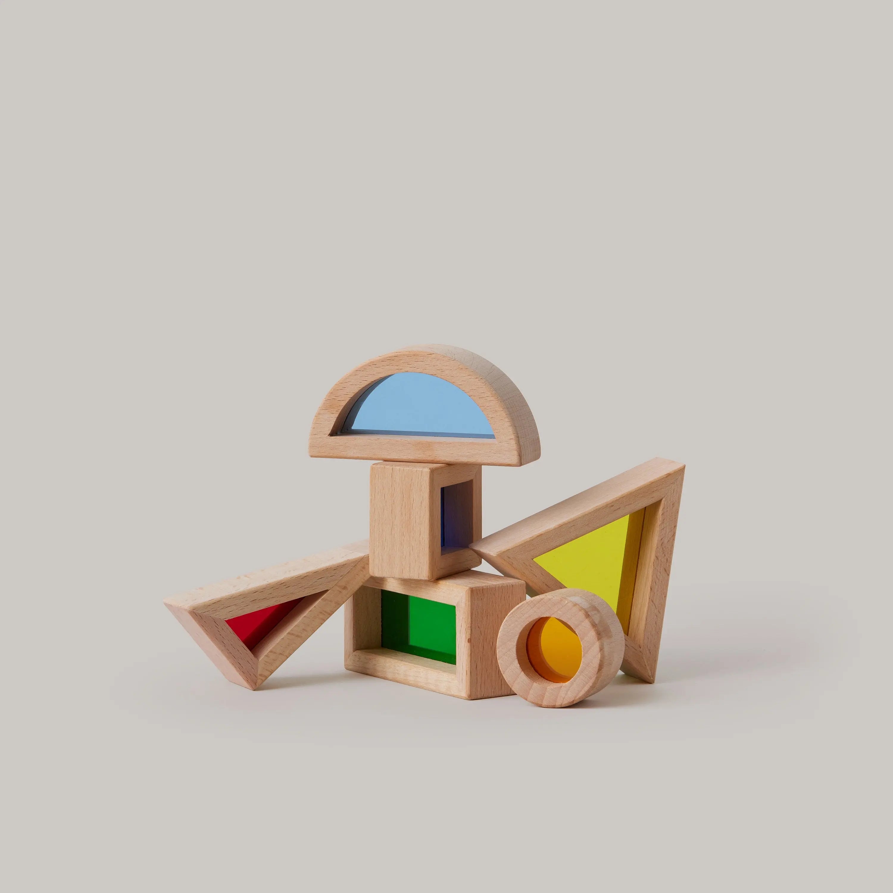 Rainbow Stained Glass Blocks Hape