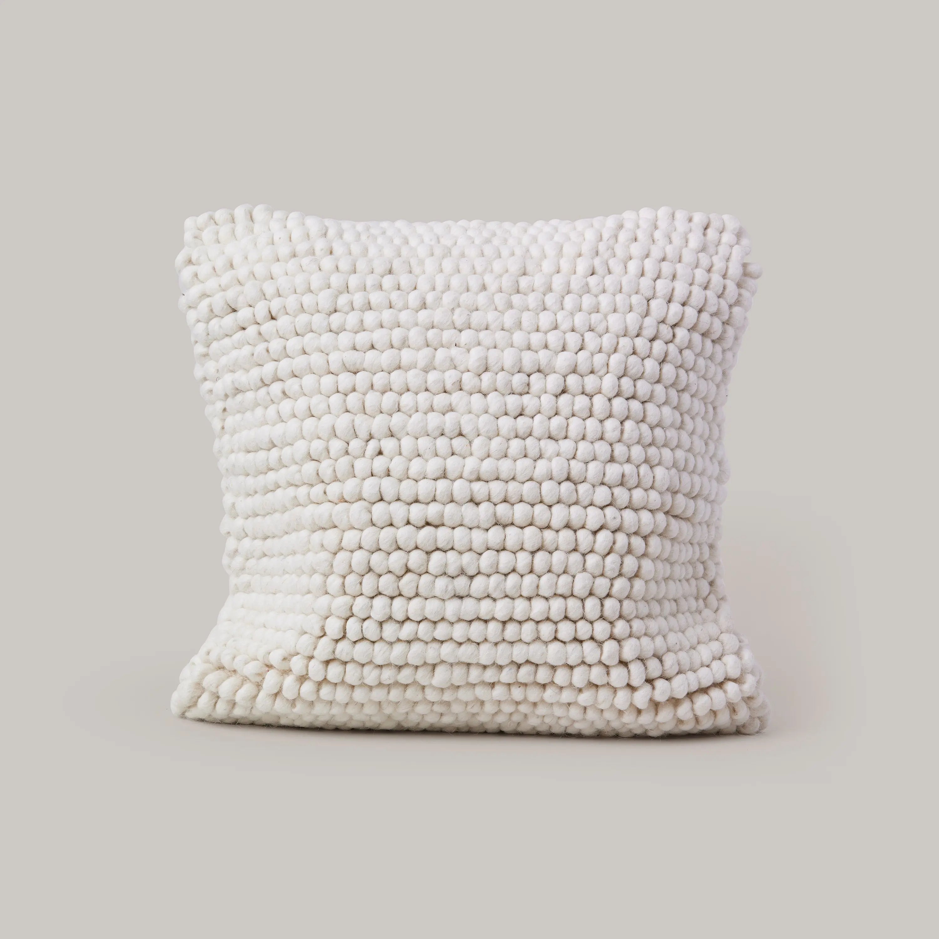 White Wool Cushion Urban Adorn