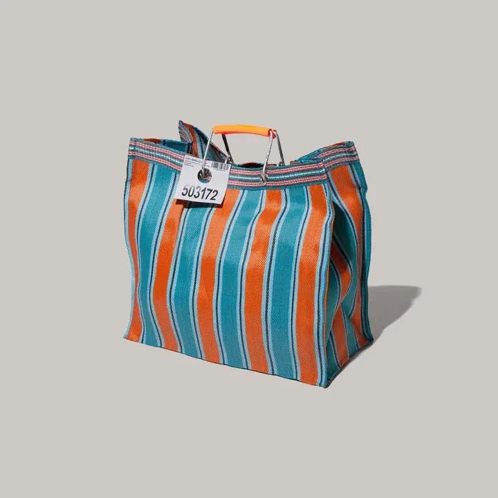 Recycled Plastic Bag Orange/Blue Puebco