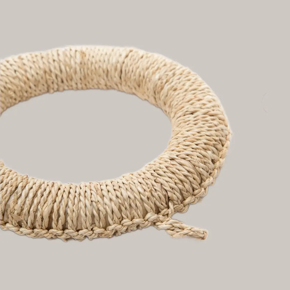 Japanese Straw Trivet Pink & Tan