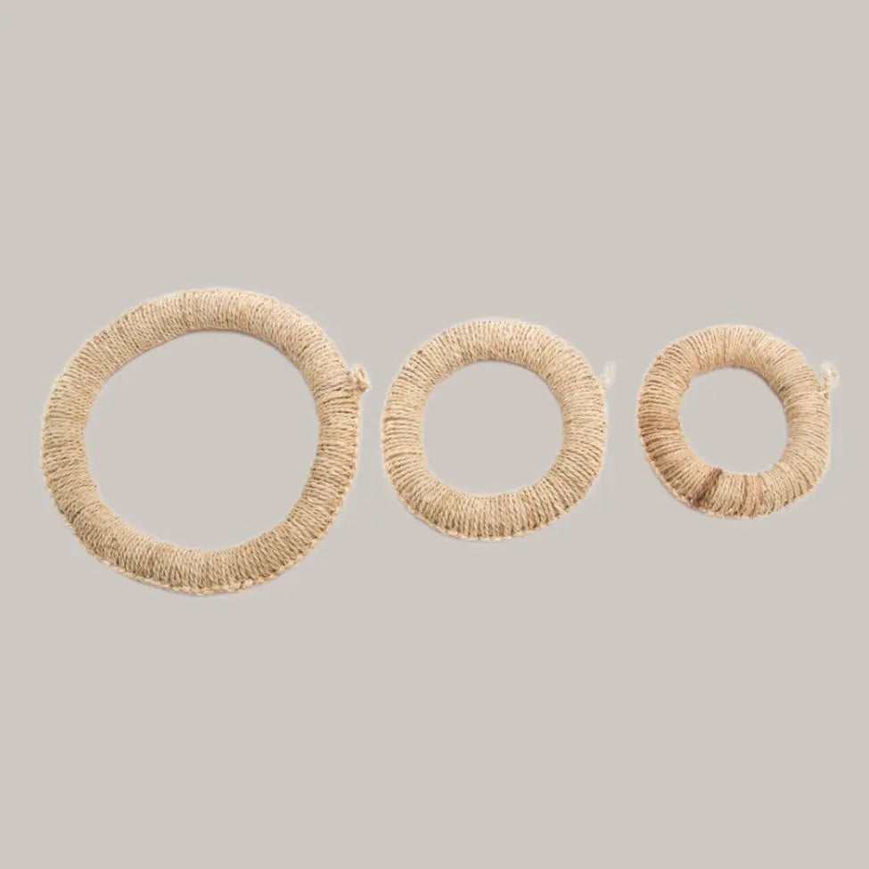 Japanese Straw Trivet Pink & Tan