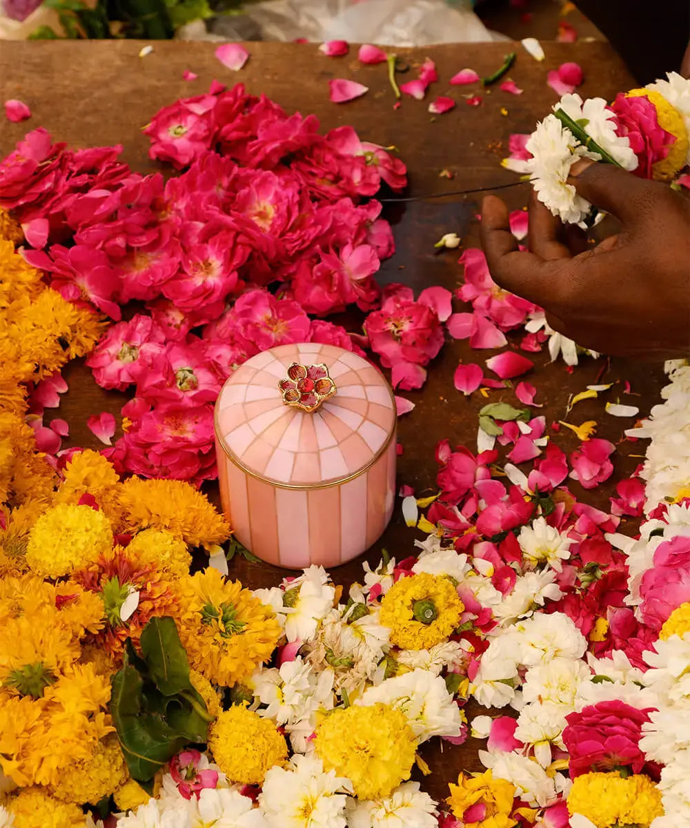 Circus Box - Pink & Tan