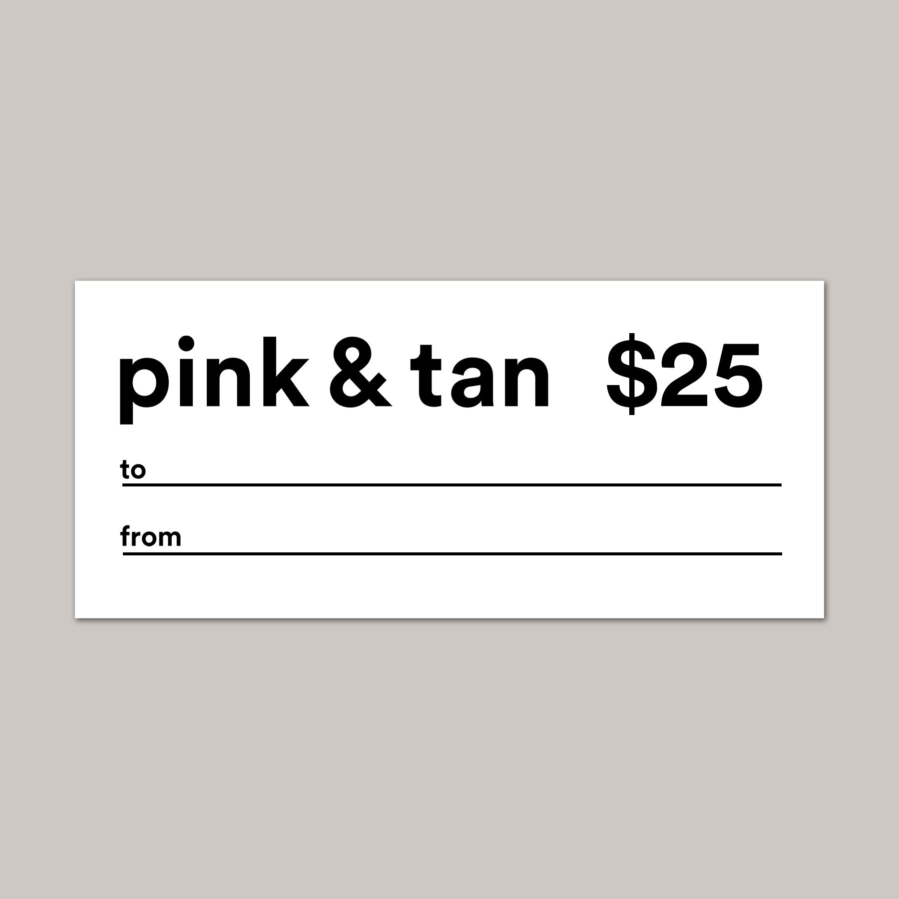Pink & Tan Gift Card