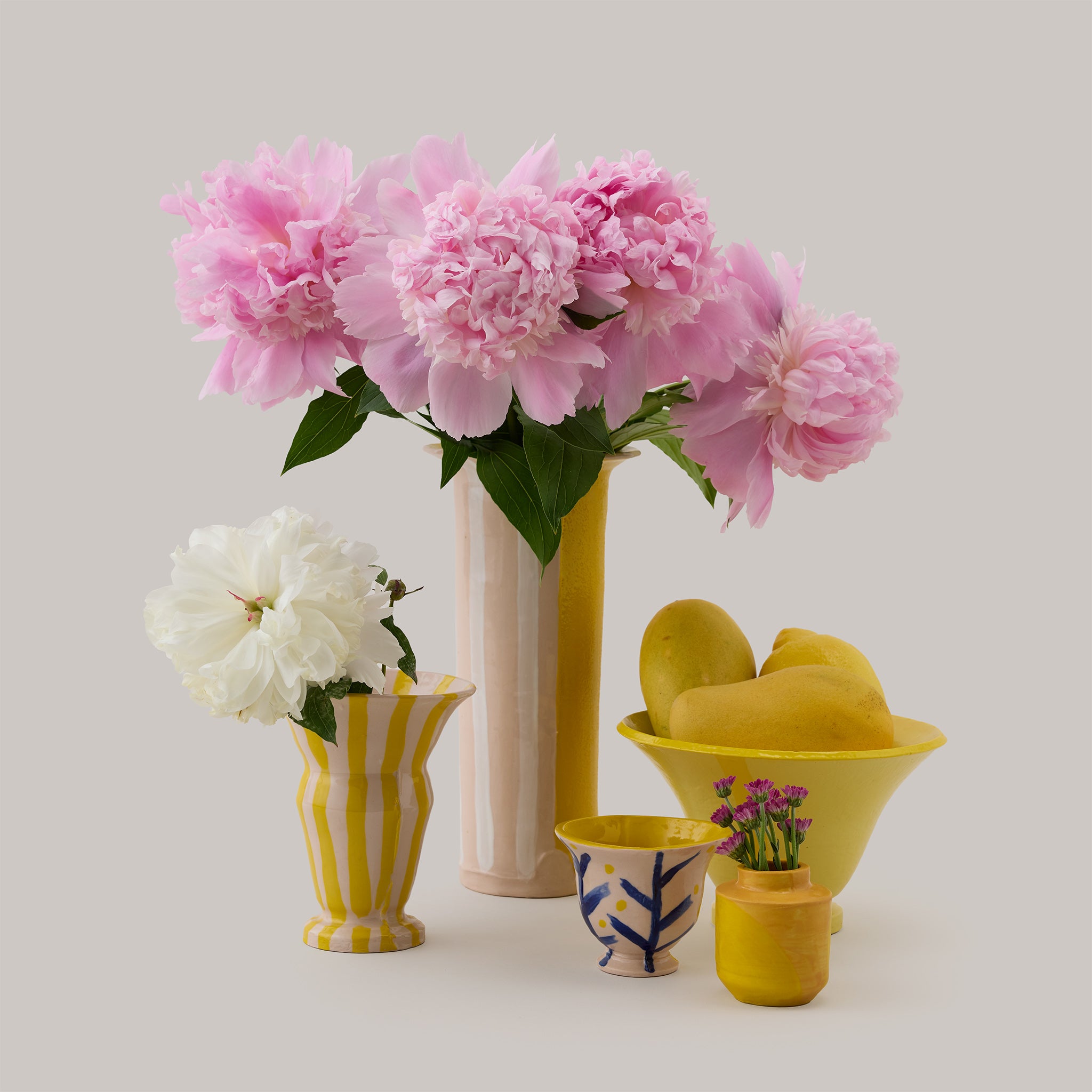 Yellow Porcelain Vases and Vessels
