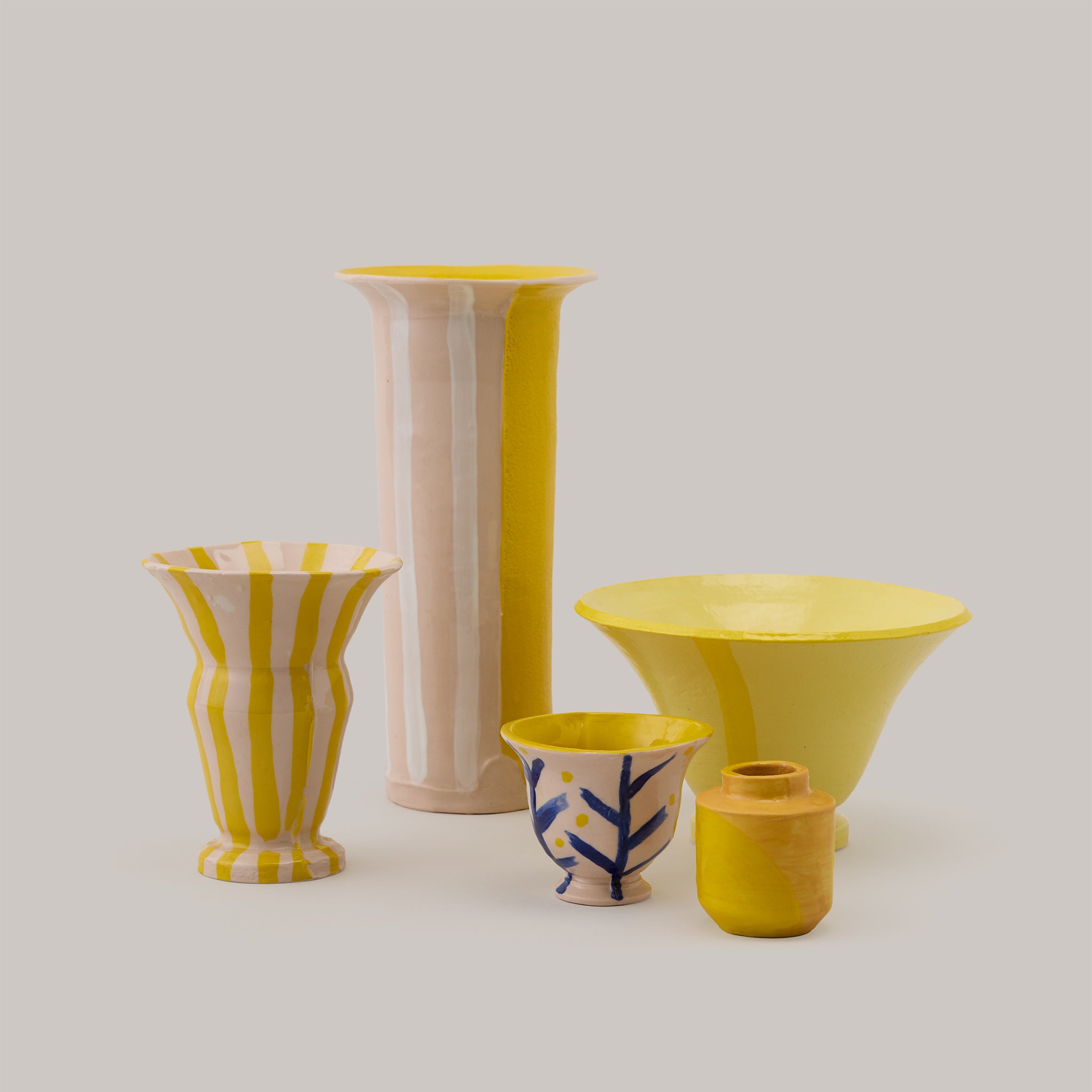 Yellow Porcelain Vases and Vessels