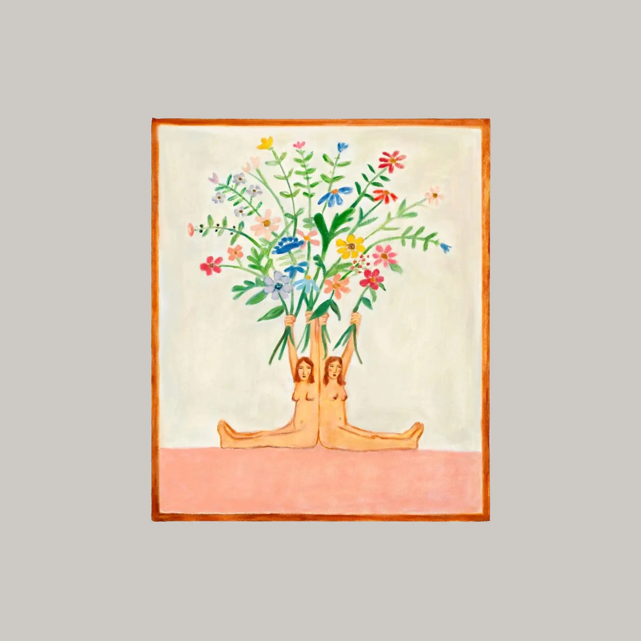 Two Girls Holding Bouquet Meghan Borah