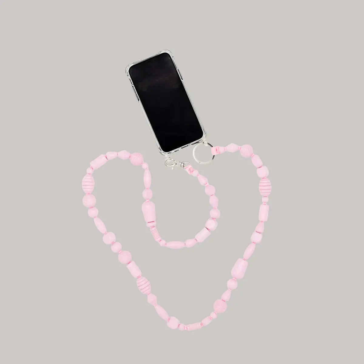 Mixed Shape Wooden Bead Phone Holder