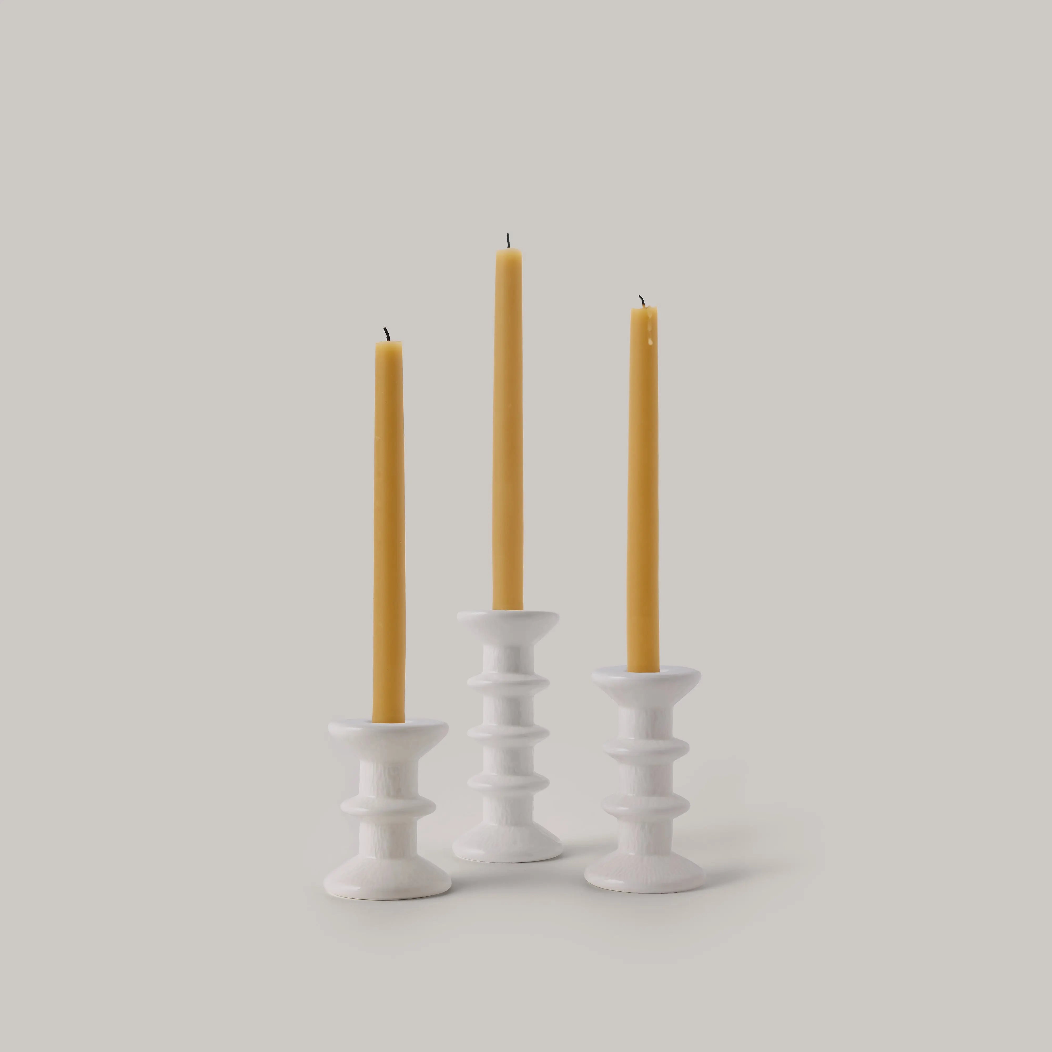 Moss Green Diomira Ceramic Candle Holder Pink & Tan