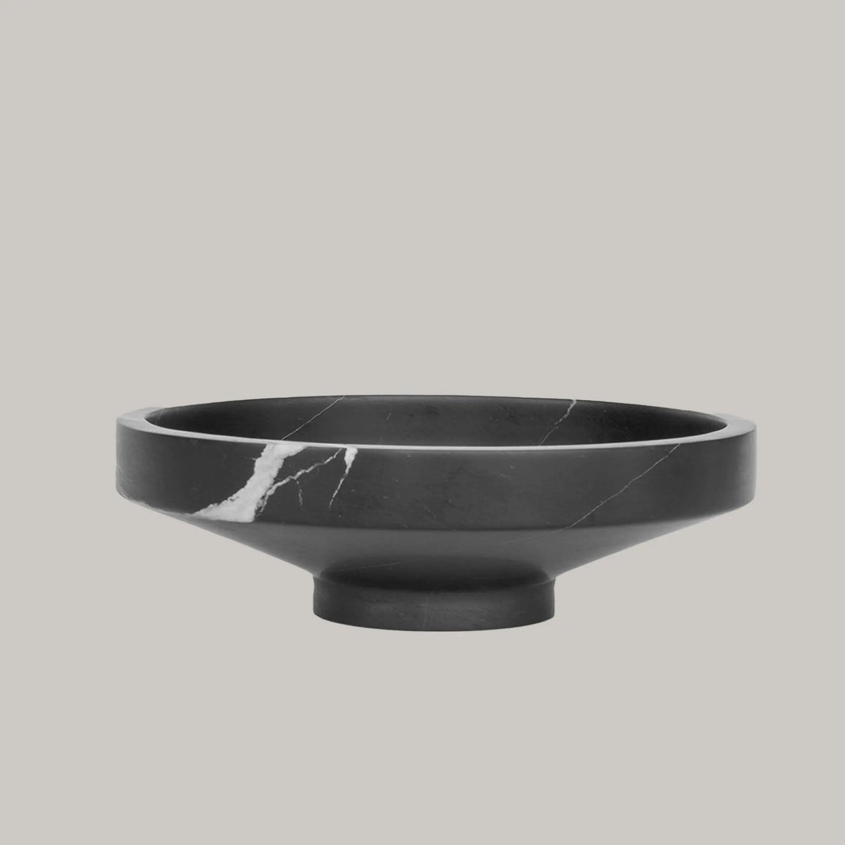 Black Marble Vessel Pink & Tan