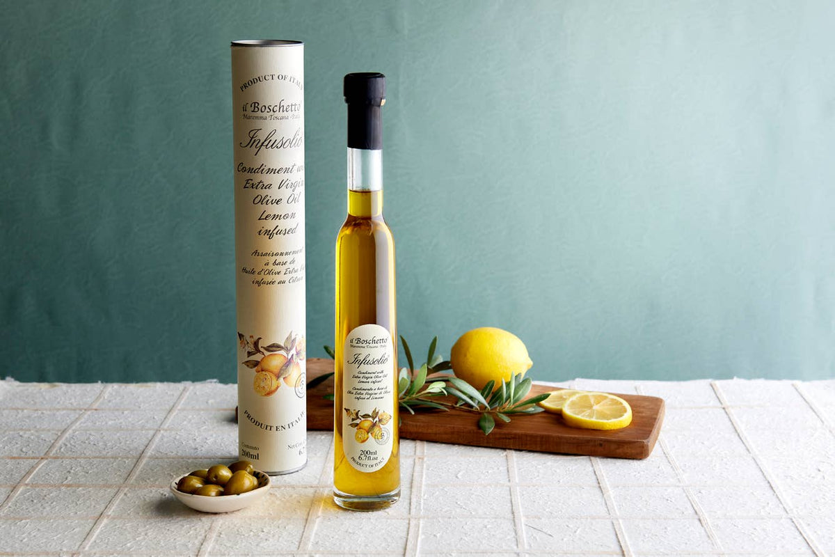 Boschi 1961 Lemon Infused Extra Virgin Olive Oil - Pink & Tan