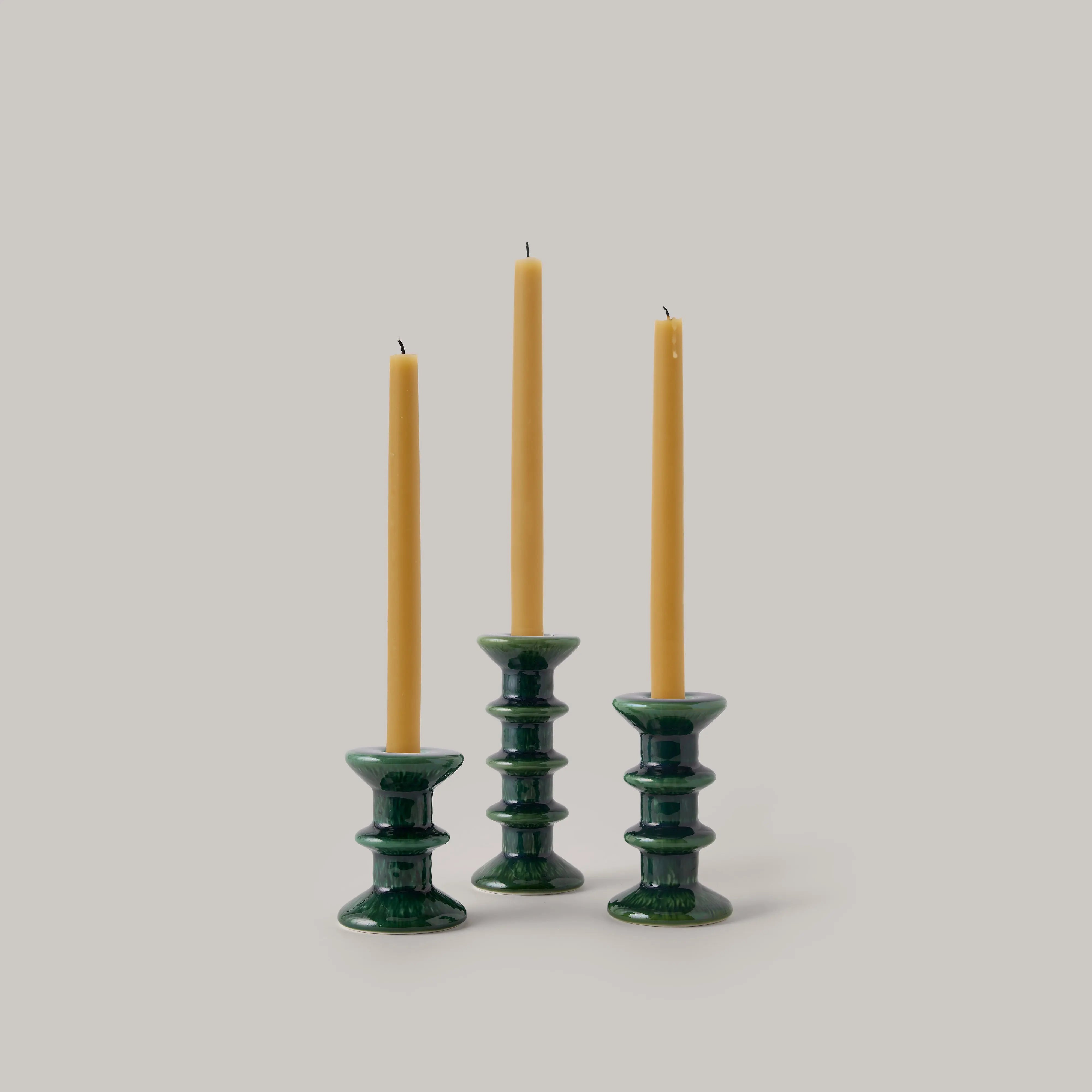 Diomira Ceramic Candle Holder - Pink & Tan