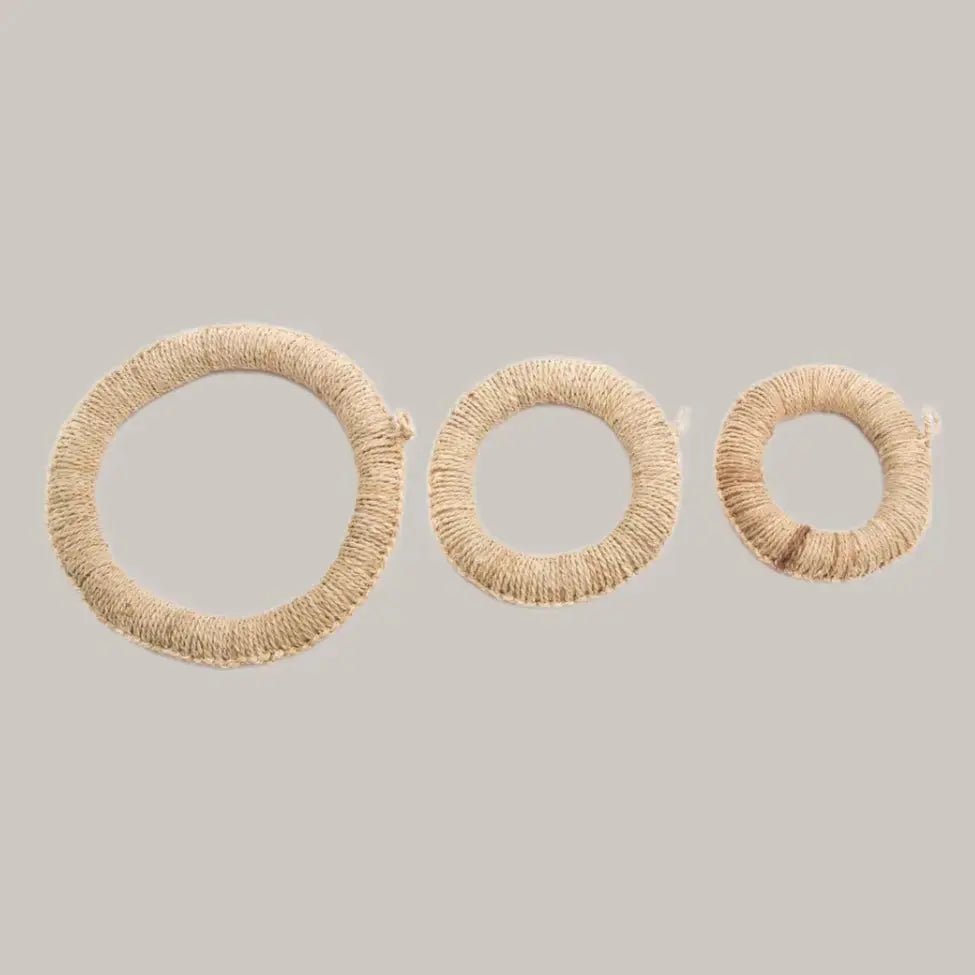 Japanese Straw Trivet Pink & Tan
