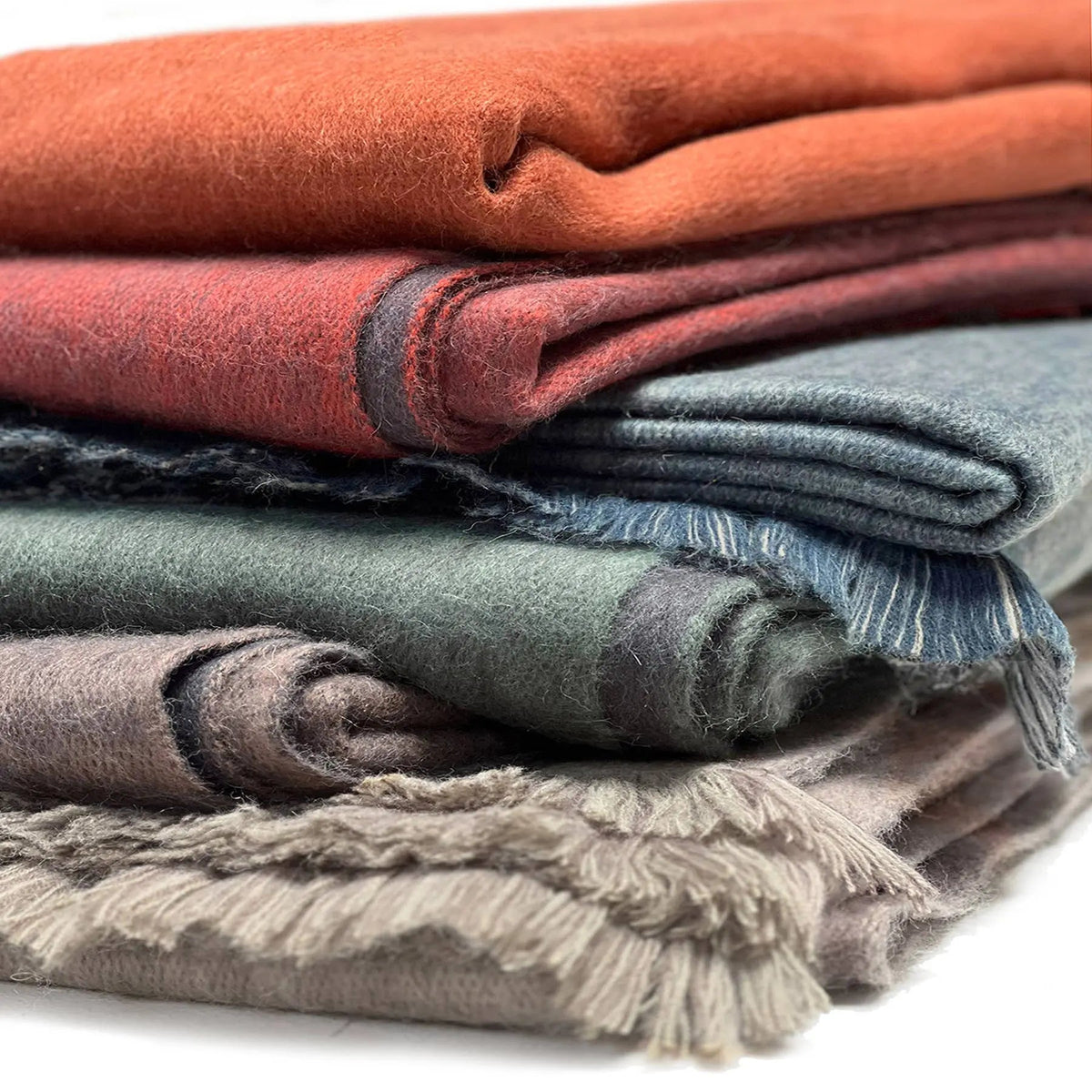 Rusted Coral Alpaca Double Sided Throw Shupaca Alpaca