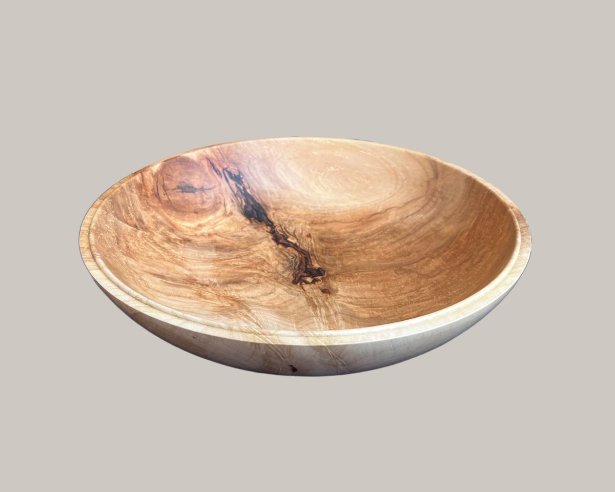Silver Maple Bowl - Pink & Tan