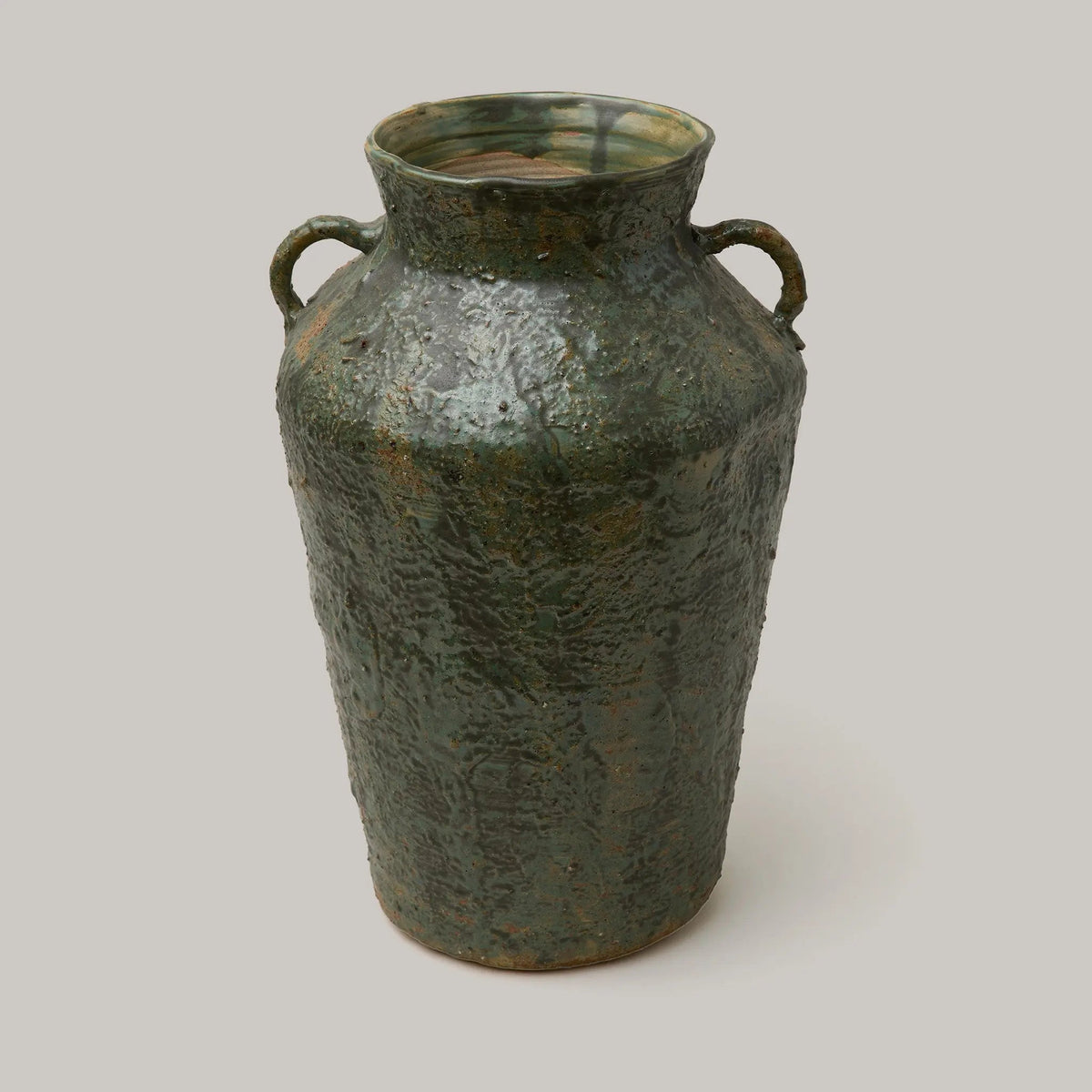 Tall Green Glaze Double Handle Pot JDZ