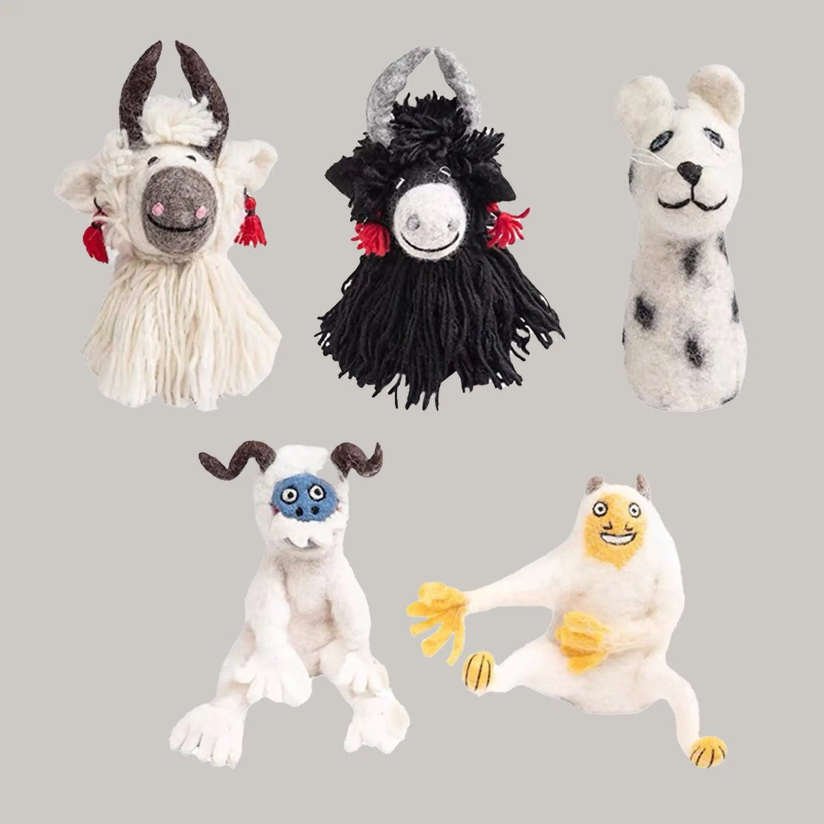 Tibetan Wool Felt Hand Puppets Nerhi
