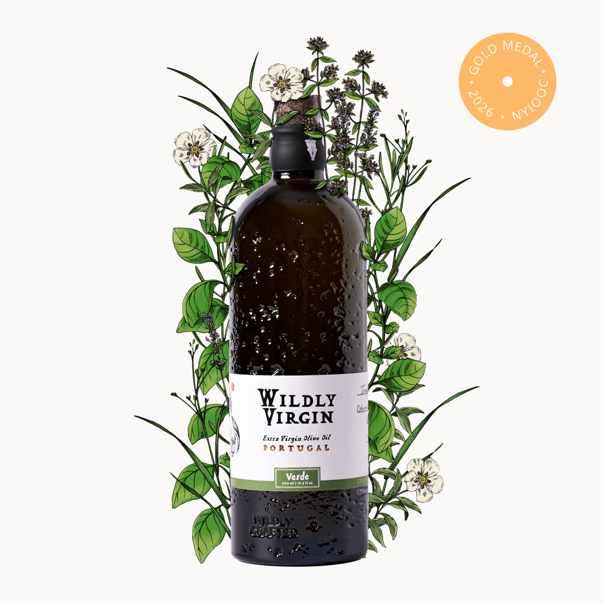 VERDE (Herbaceous) Portuguese Single-Estate EVOO - 500ml - Pink & Tan